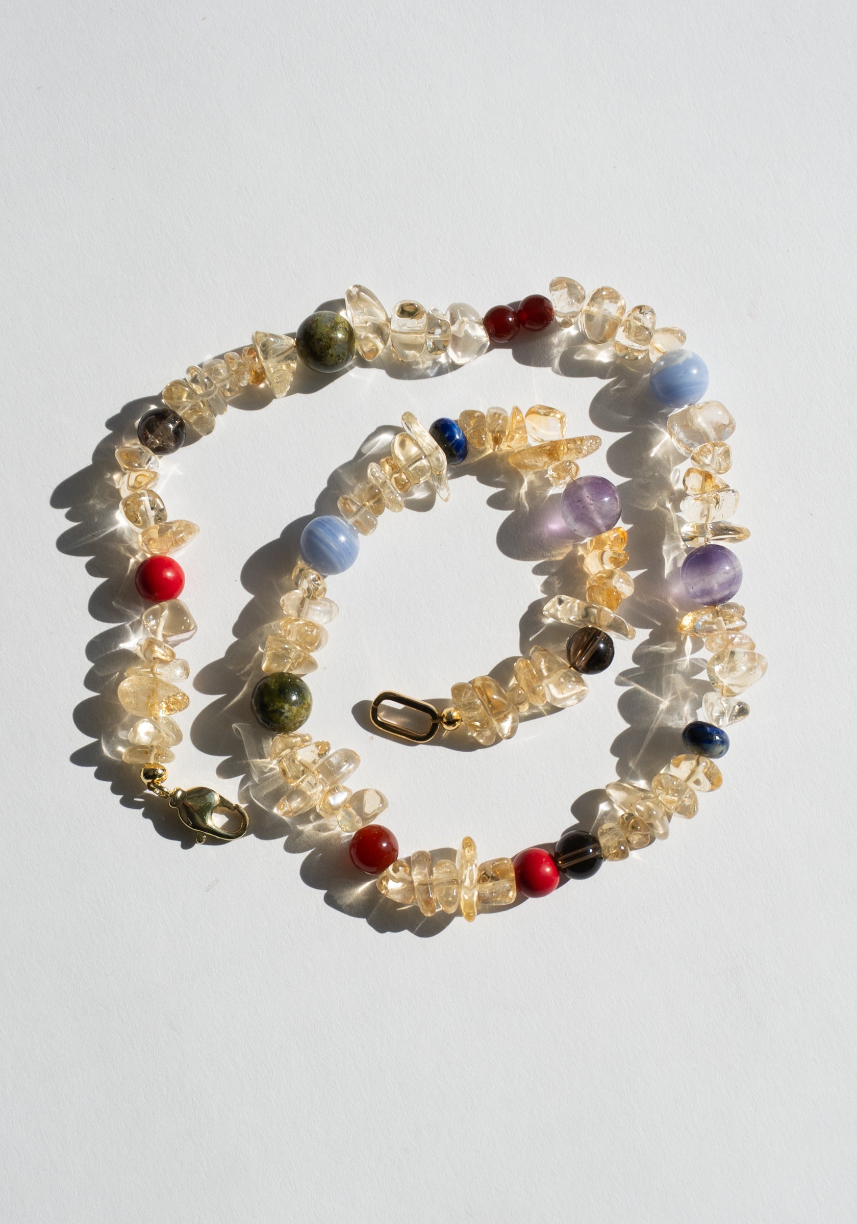 Carlo Necklace in Citrine and Multi Gem