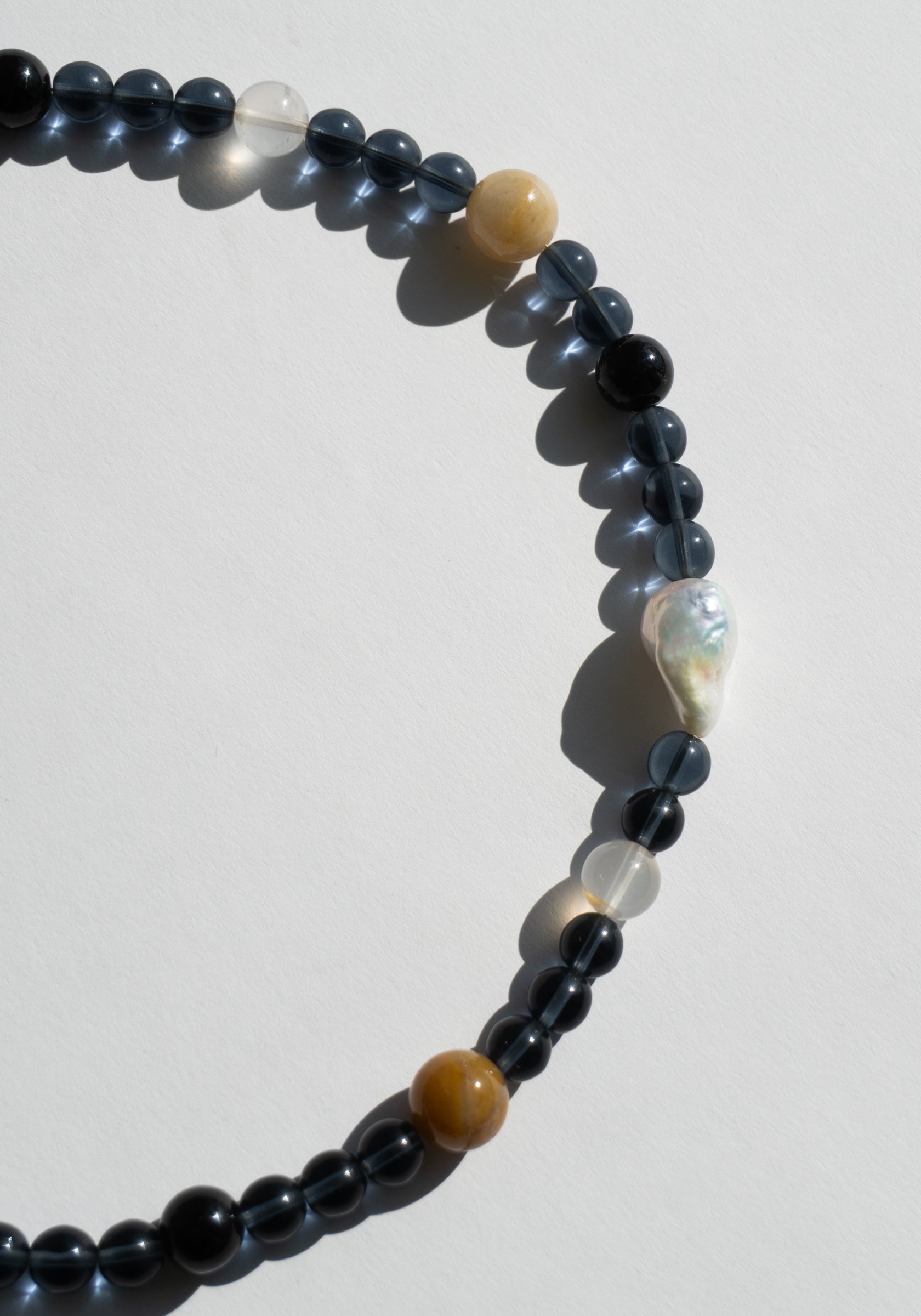 Shadow Necklace in Pearl and Onyx