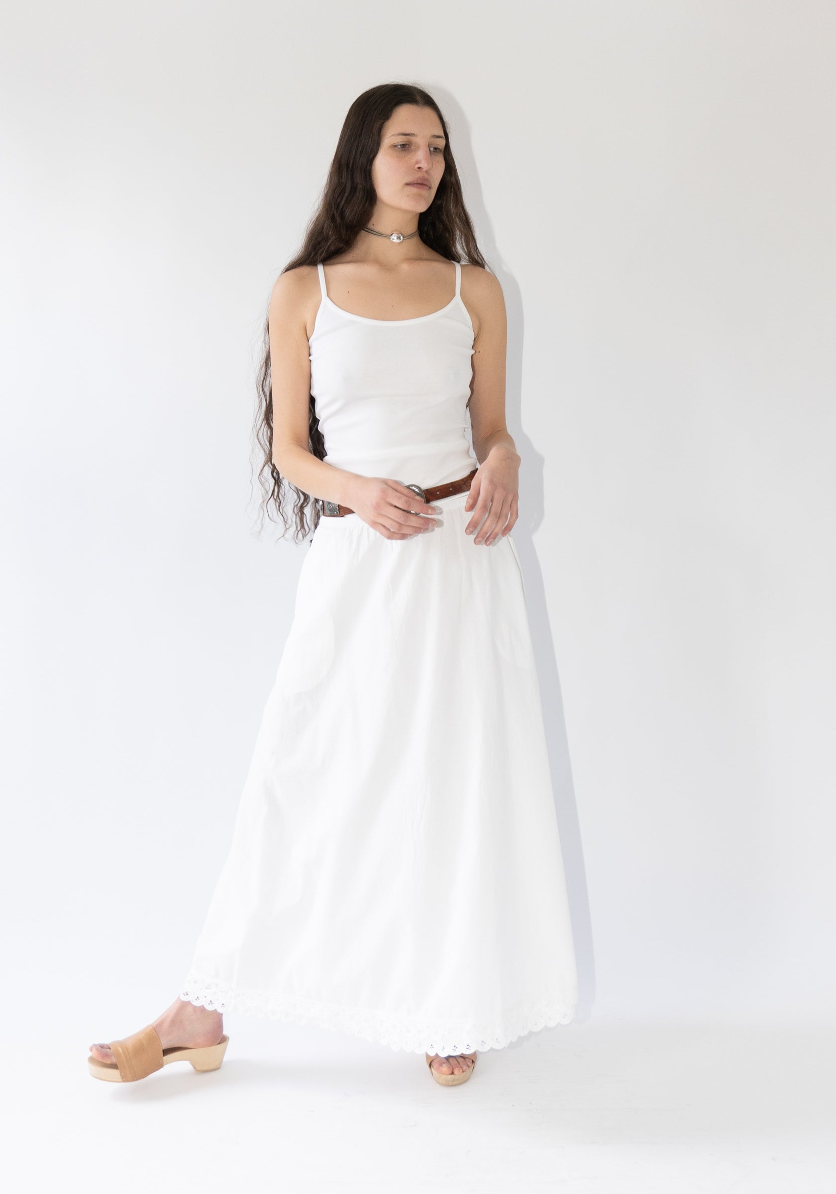 Pheobes Eyelet Skirt in Soft White