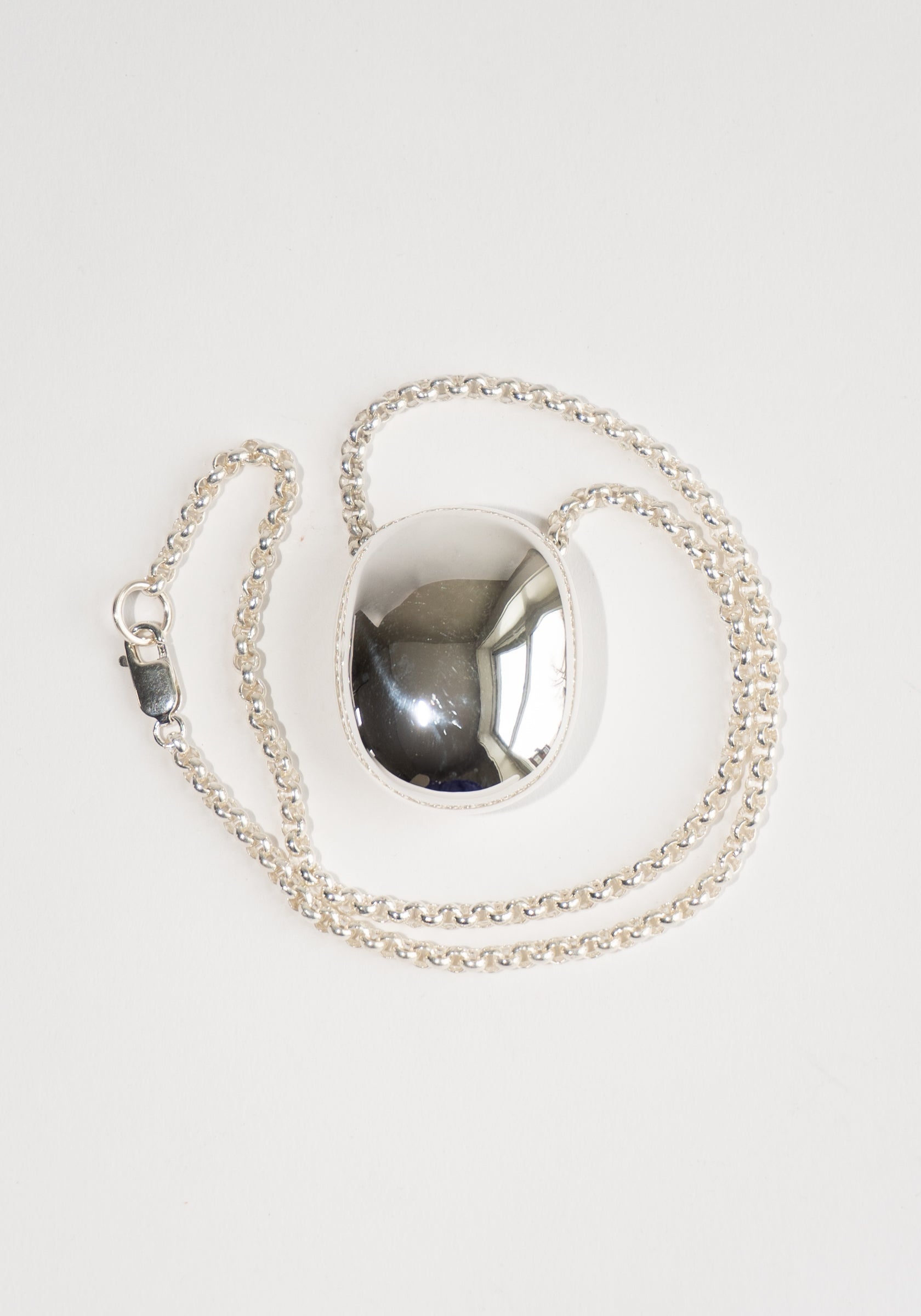 Camille Surault Large Blowblow Chain Necklace in Silver