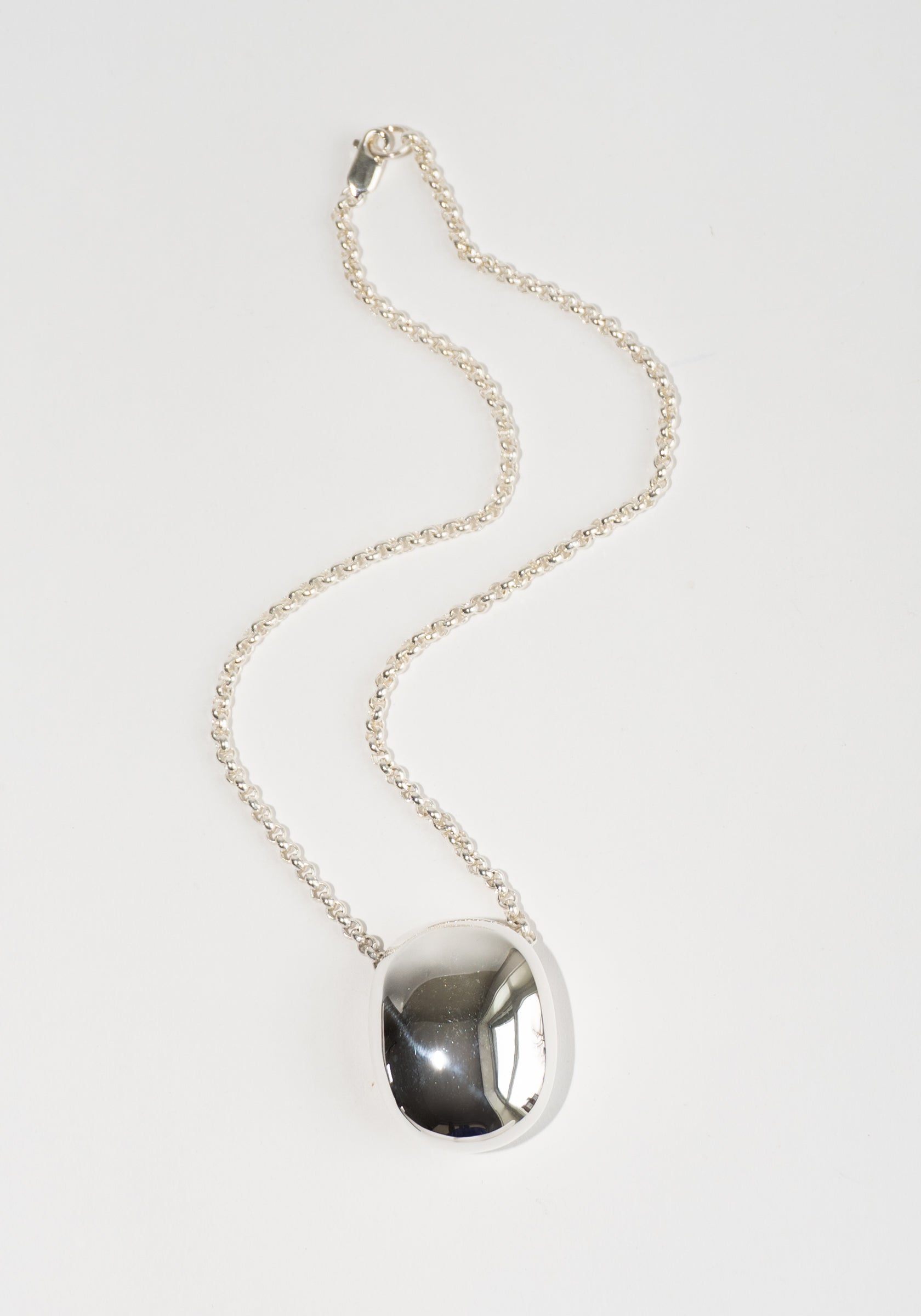 Camille Surault Large Blowblow Chain Necklace in Silver