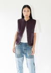 Hair Hide Leather Ella Vest in Violet