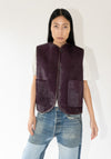 Hair Hide Leather Ella Vest in Violet