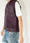 Hair Hide Leather Ella Vest in Violet