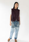 Hair Hide Leather Ella Vest in Violet