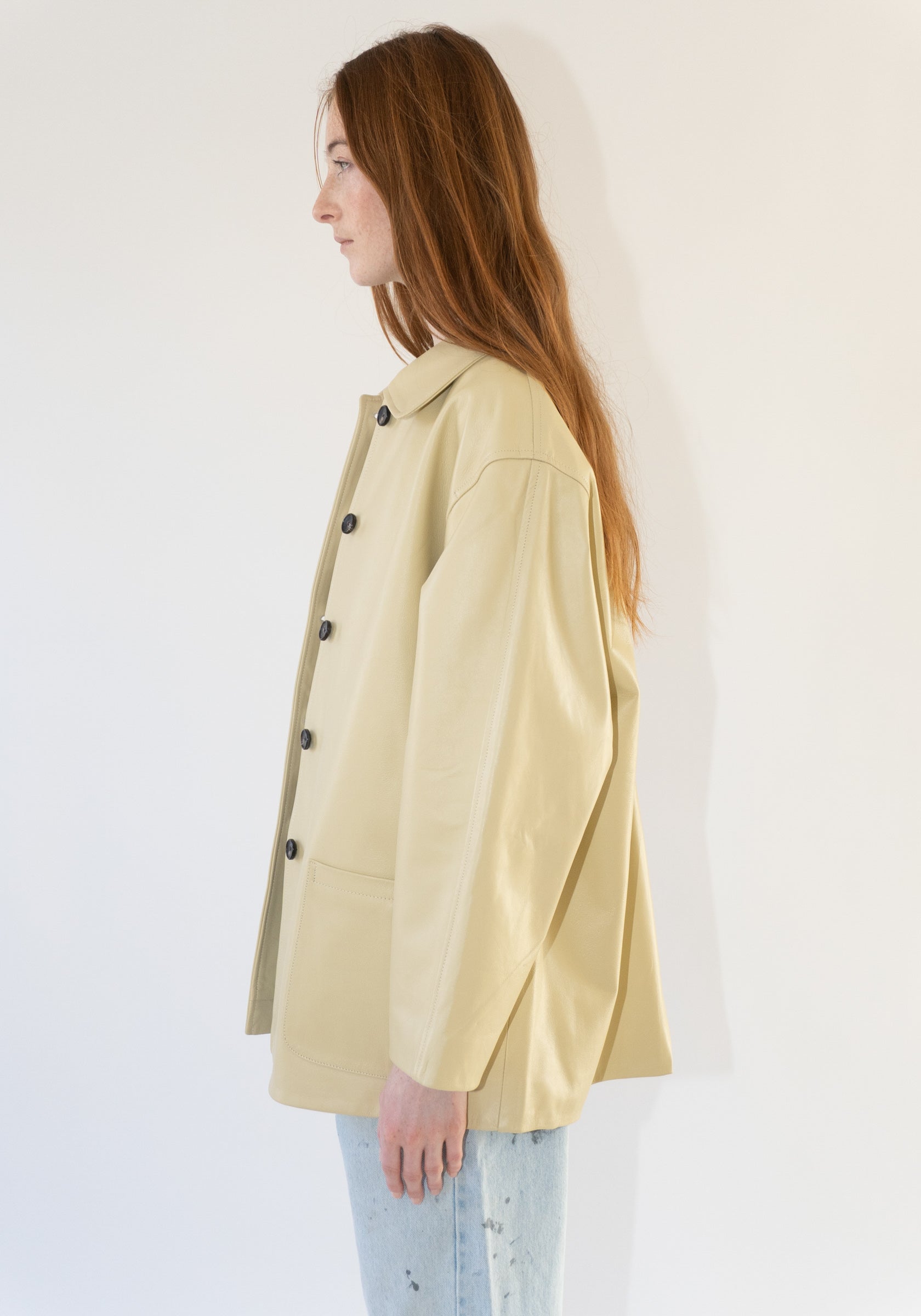 Nappa Leather Quinn Jacket in Butter