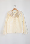 Cawley British Cotton Velvet Rowan Jacket in Ivory