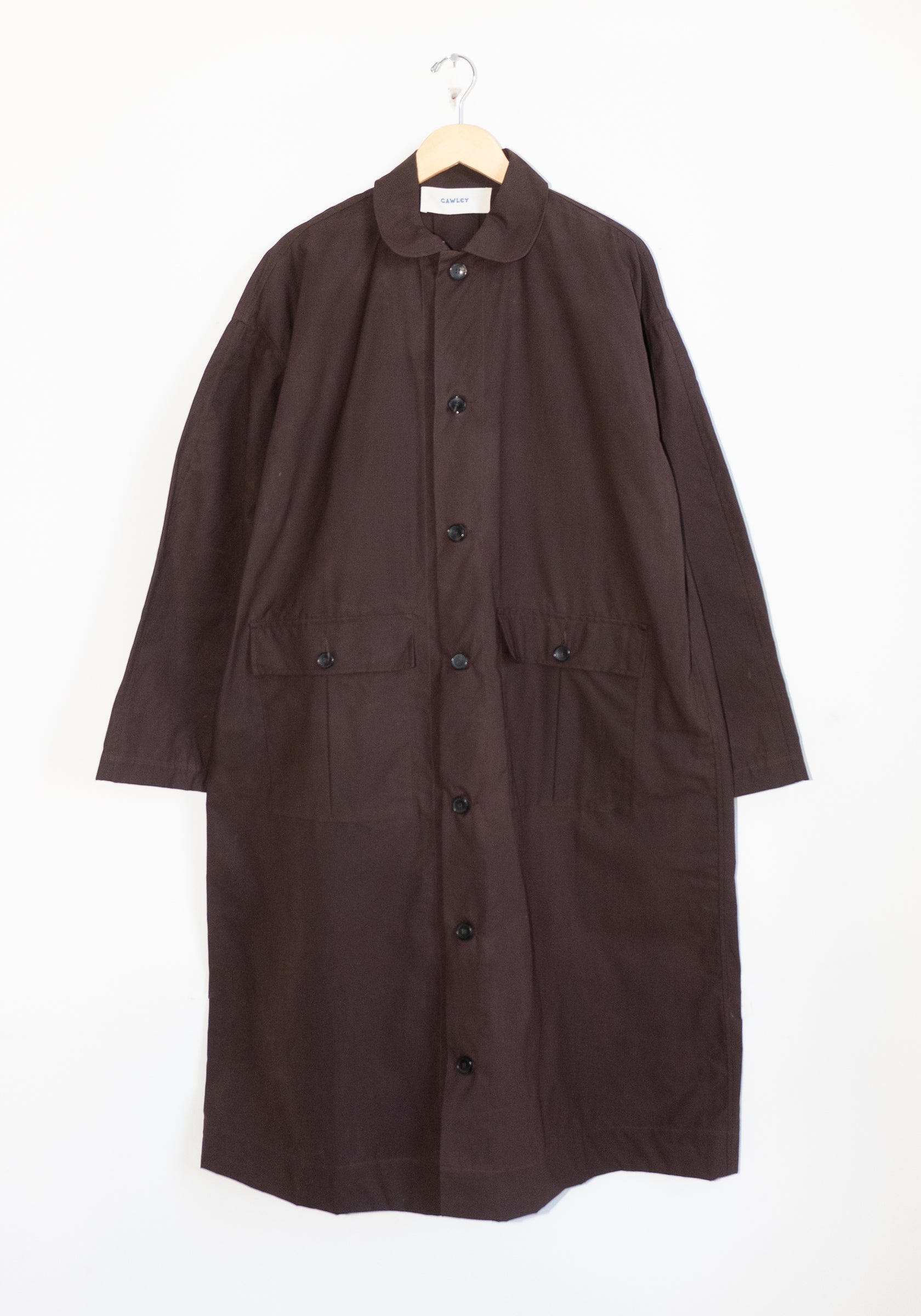 Cawley British Dry Oilskin Arlo Mac in Dark Mulberry