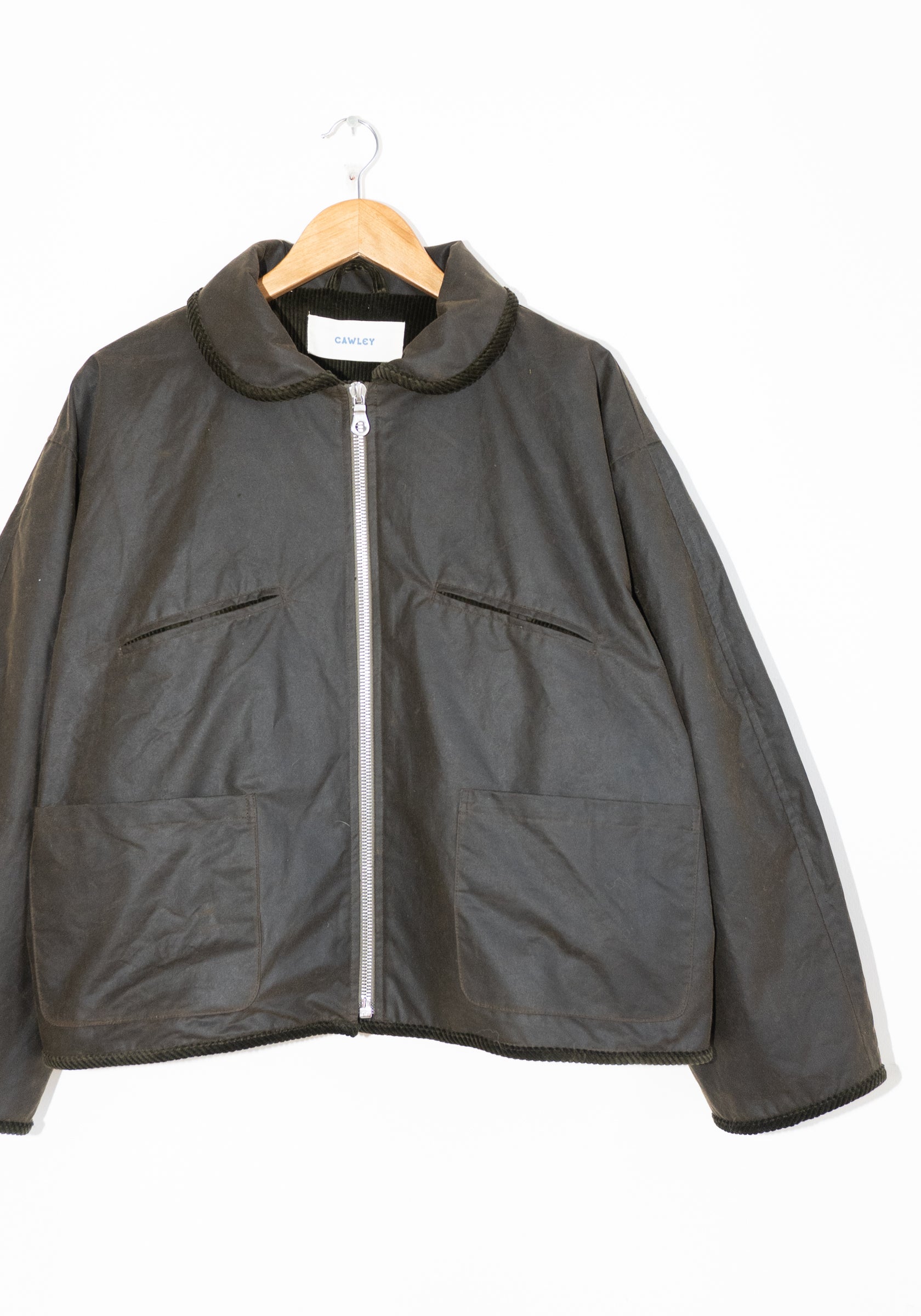 Cawley British Oilskin Flying Jacket in Olive