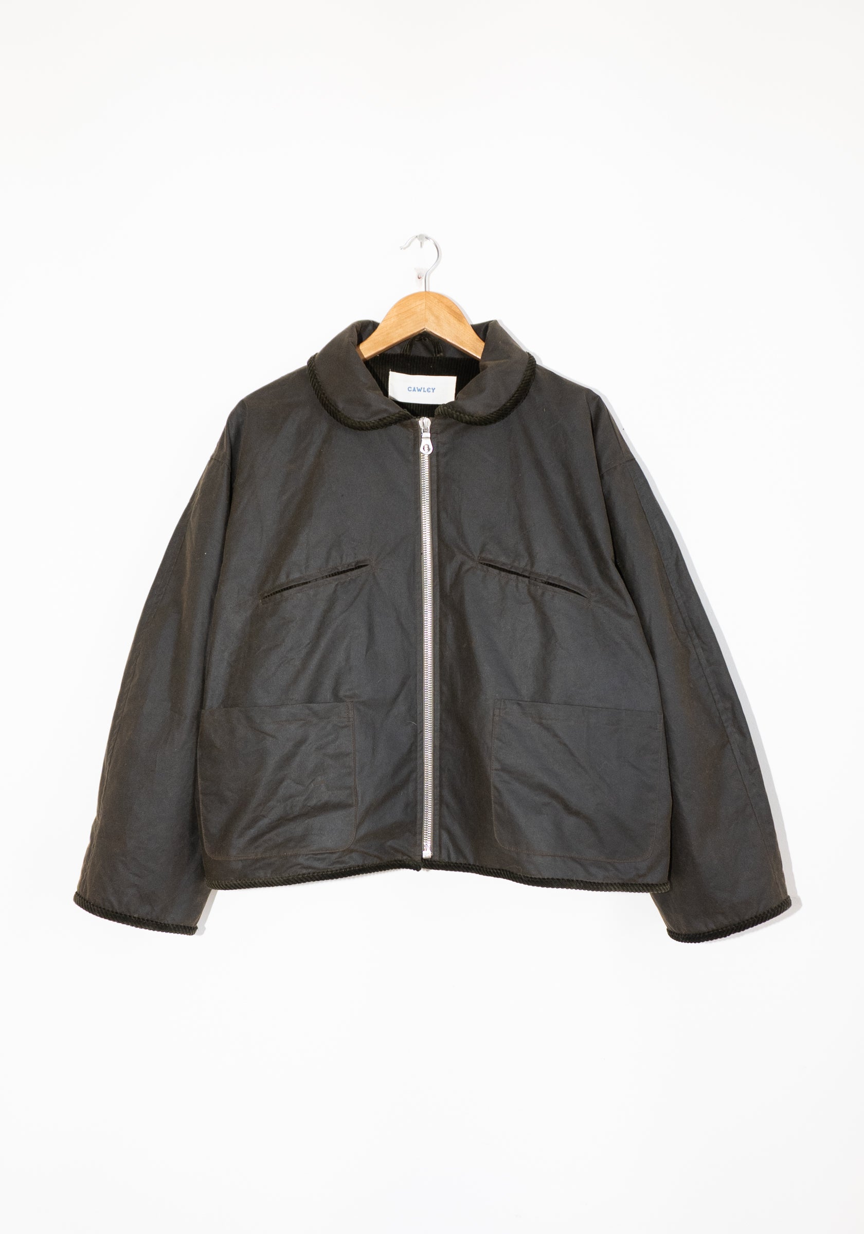 Cawley British Oilskin Flying Jacket in Olive