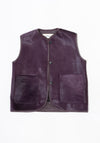 Hair Hide Leather Ella Vest in Violet