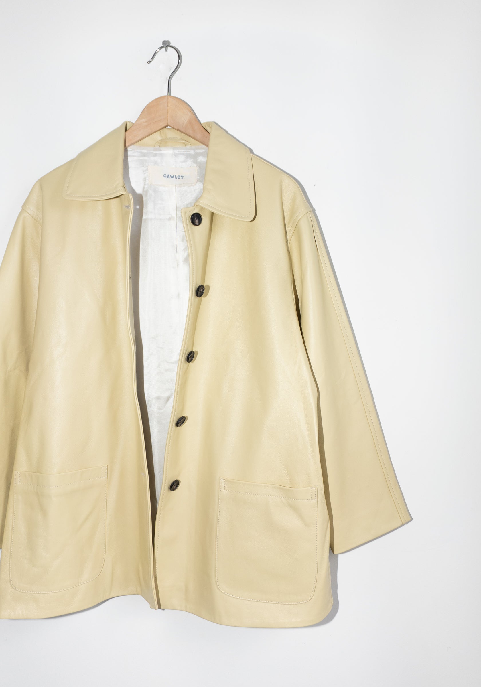 Cawley Nappa Leather Quinn Jacket in Butter