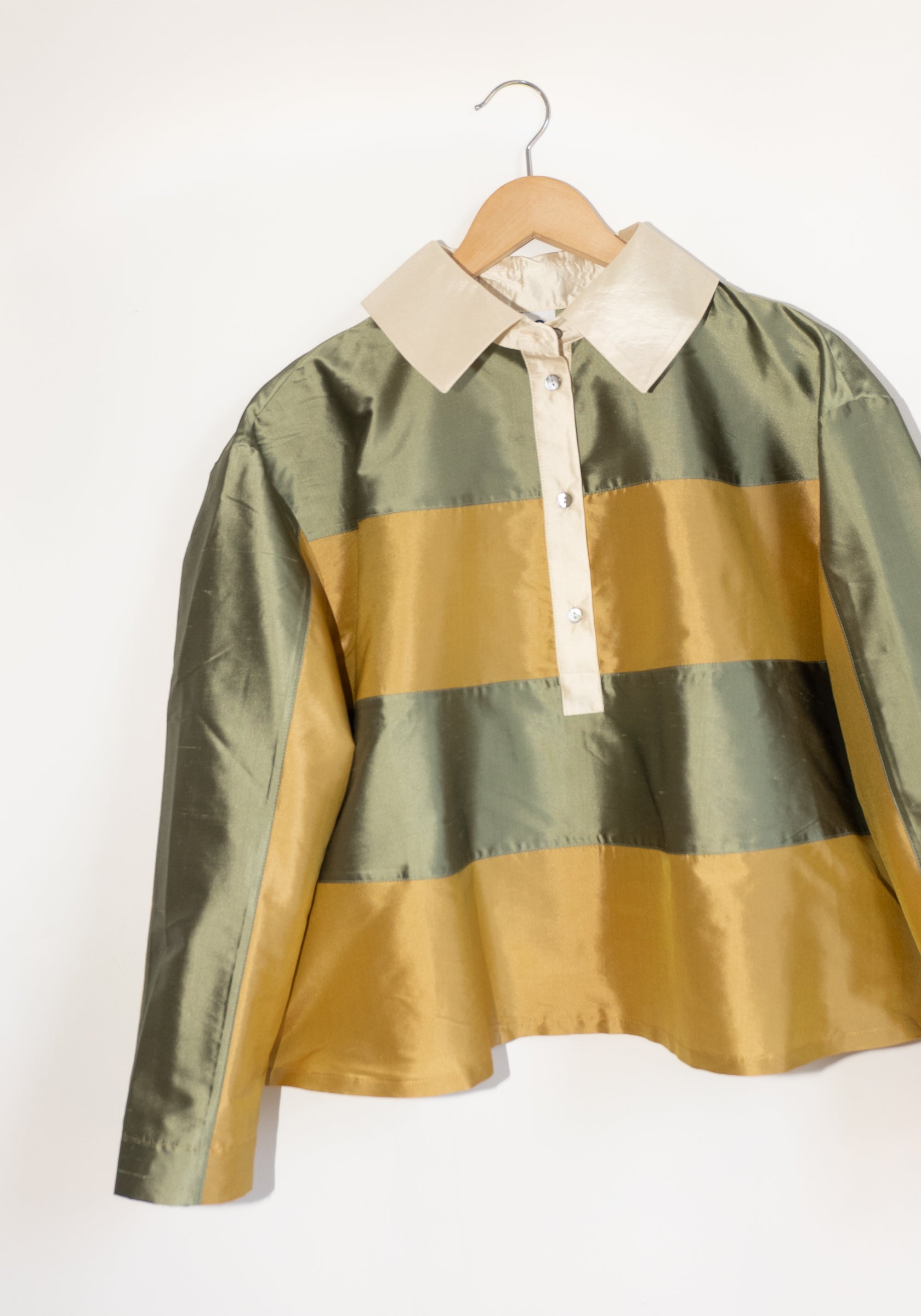 Cawley Rugby Shirt in Military and Pharaoh Stripe – VESTIGE