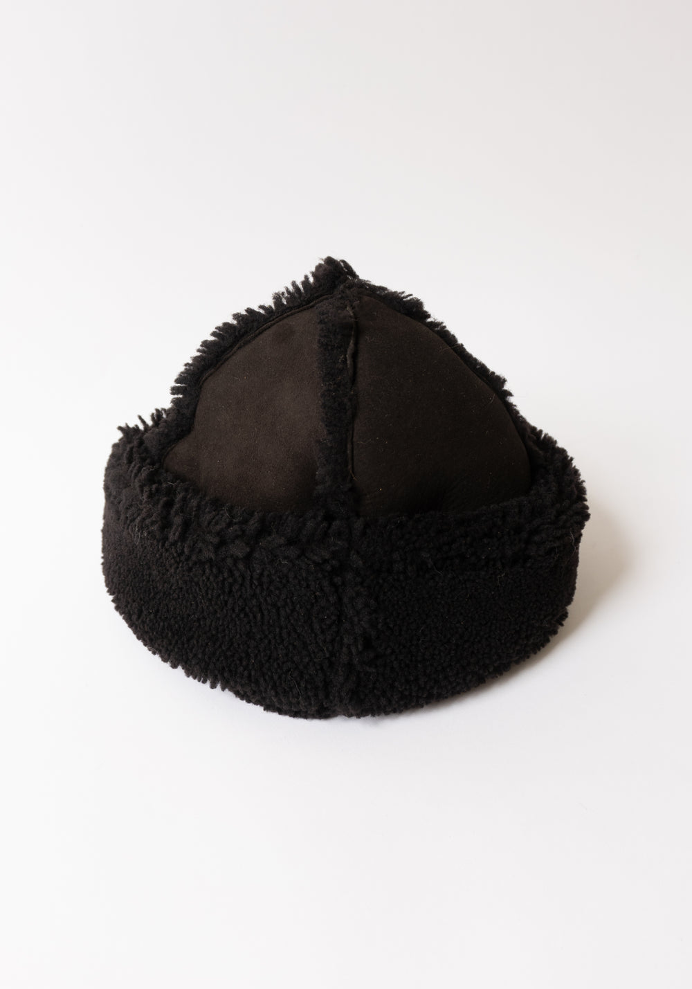 Cawley Suede and Shearling Cap in Chocolate