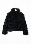 Cawley Suede Black Toscana Sheepskin Ada Jacket in Black
