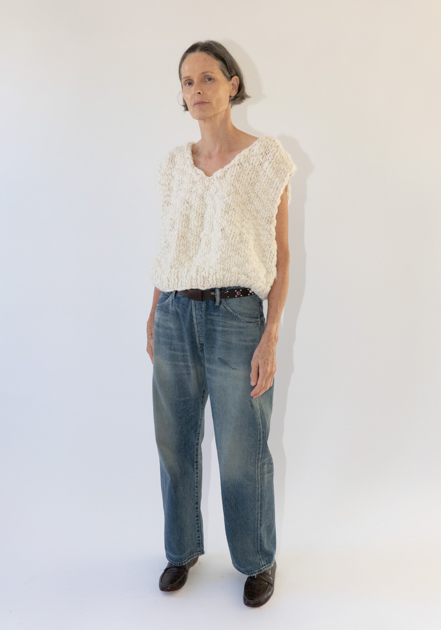 Chimala Womens Baggy Cut Denim Pants in Vintage Medium – VESTIGE