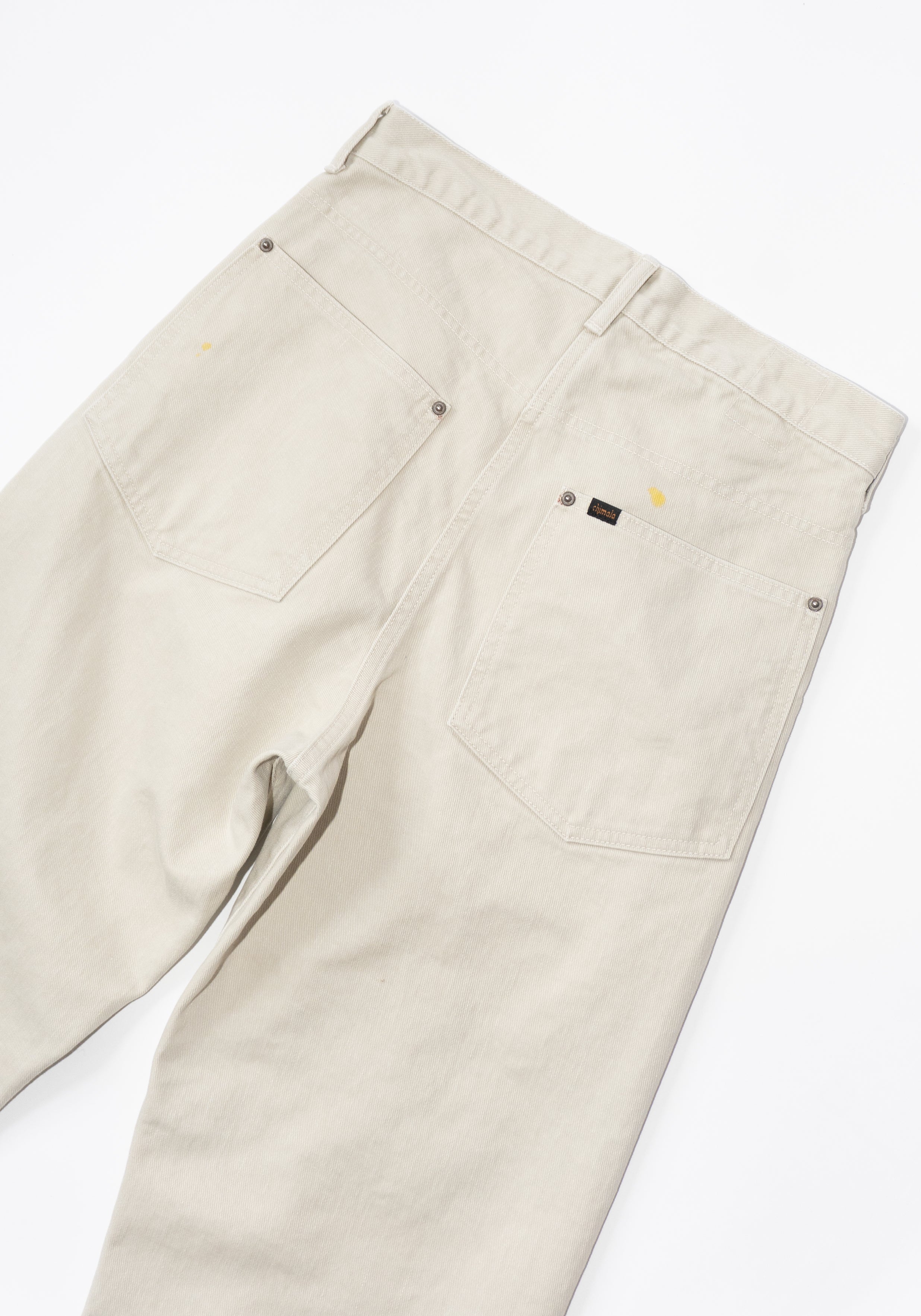 Chimala Unisex Adjustable Waist Denim Pants in Ivory – VESTIGE