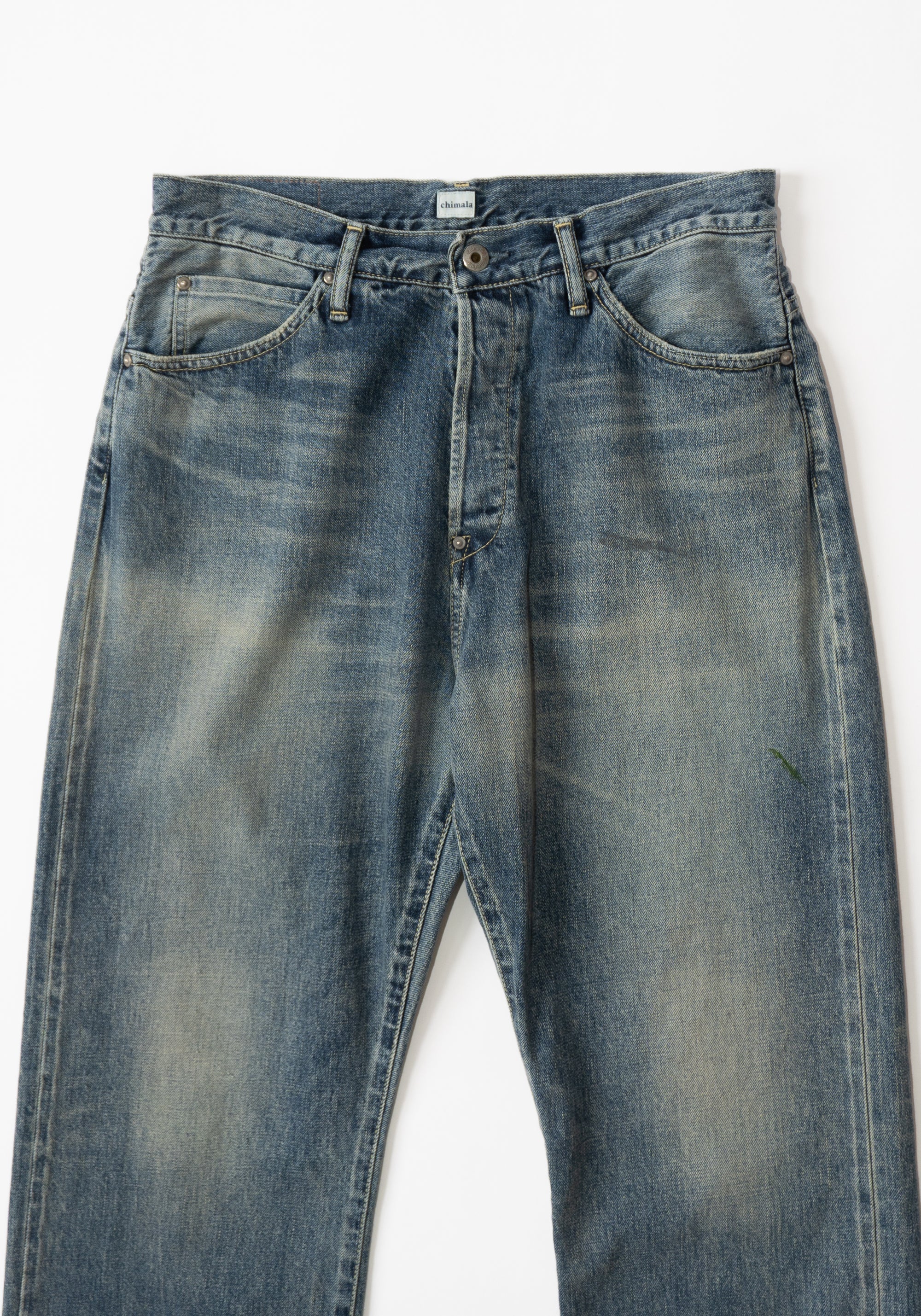 Chimala Womens Baggy Cut Denim Pants in Vintage Medium