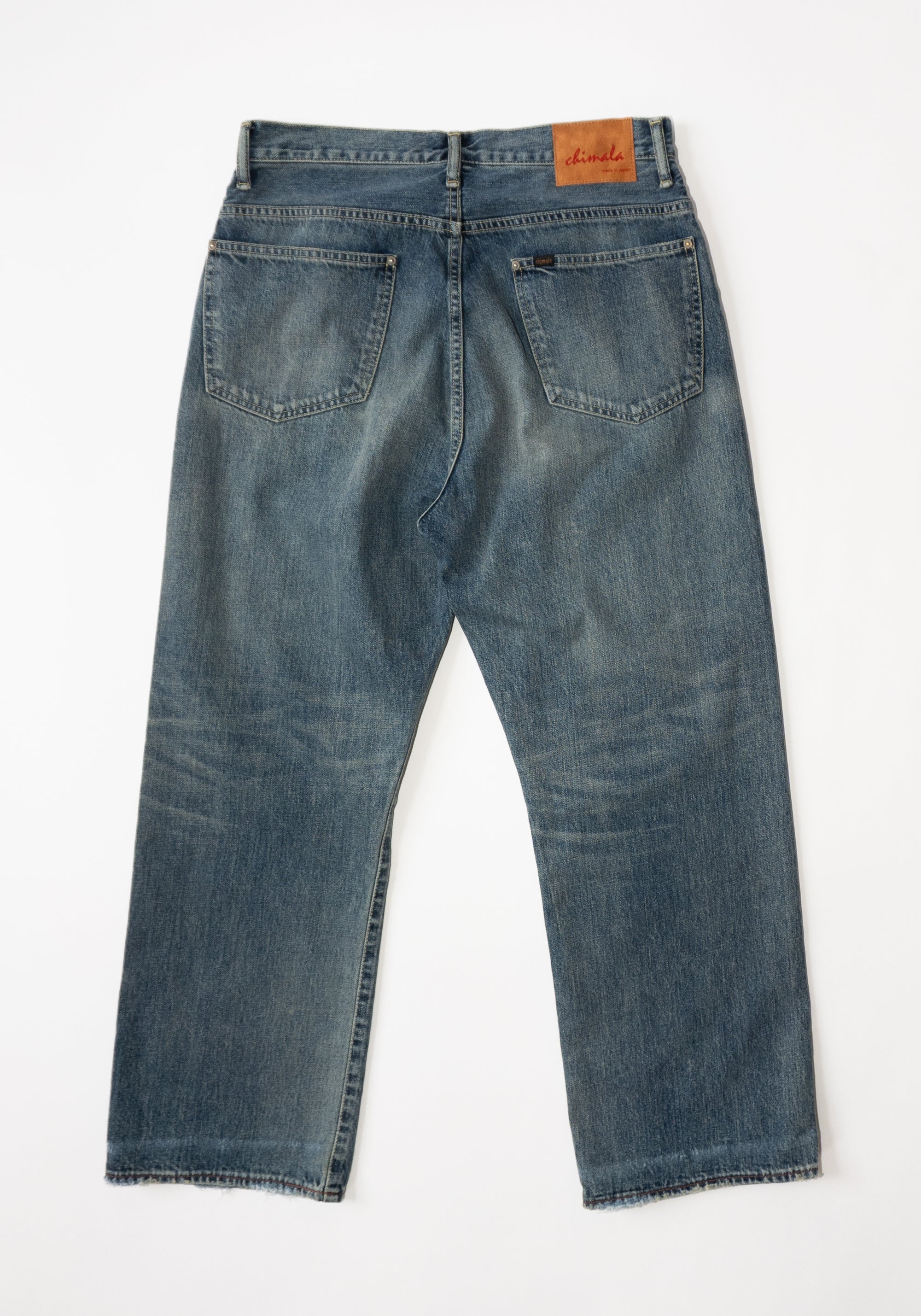 Chimala Womens Baggy Cut Denim Pants in Vintage Medium