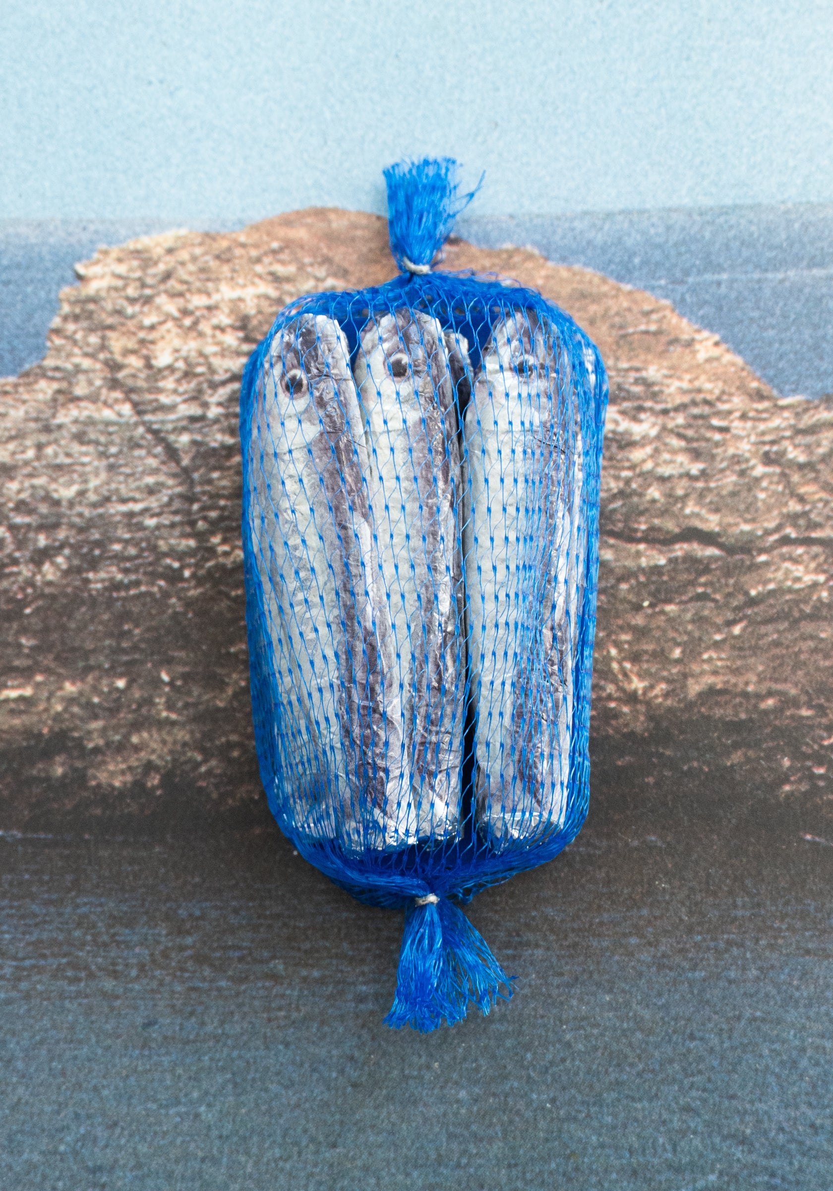 Michel Cluizel Sardine Chocolate in Blue Net