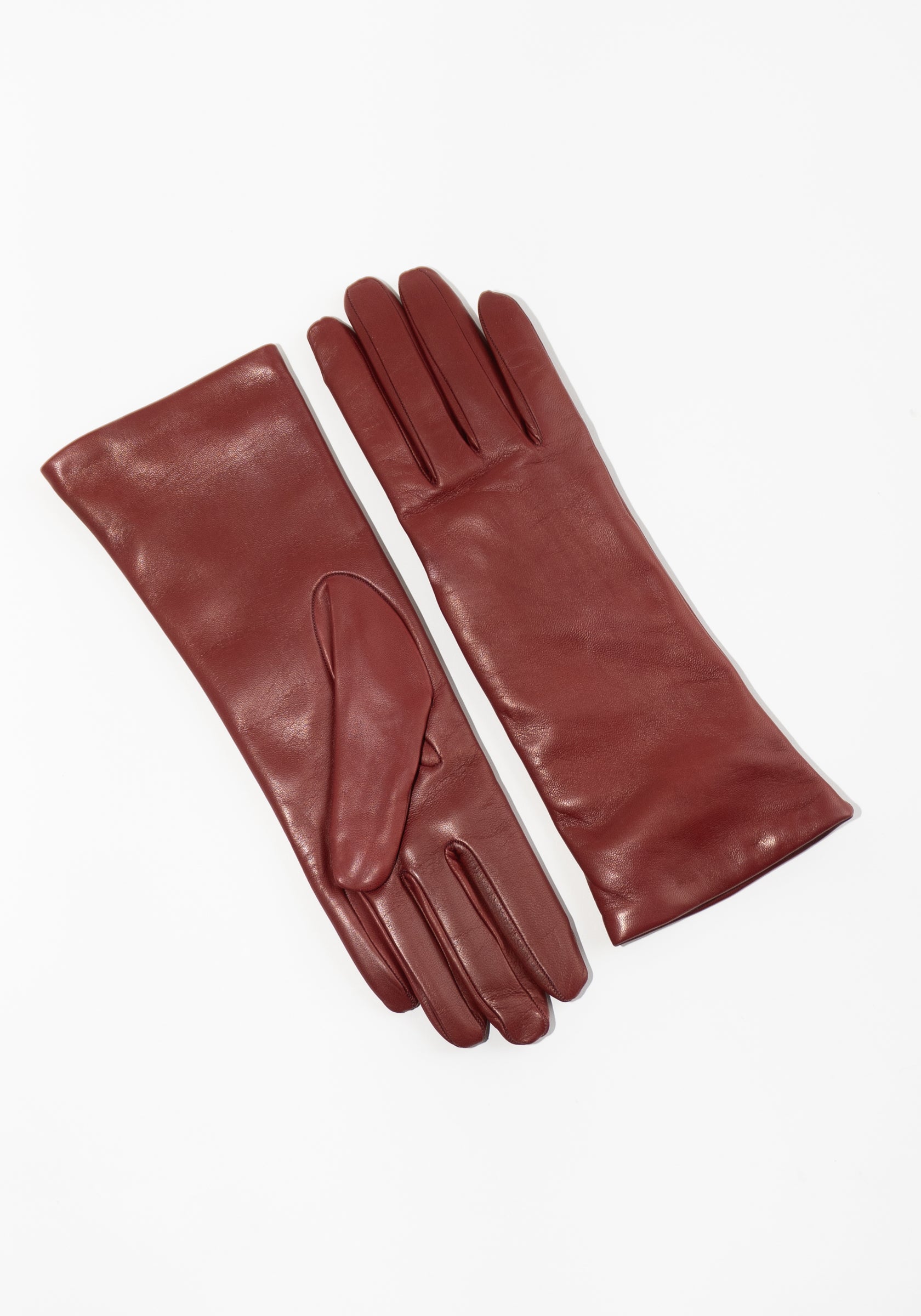 Clyde Leather Gloves in Crimson