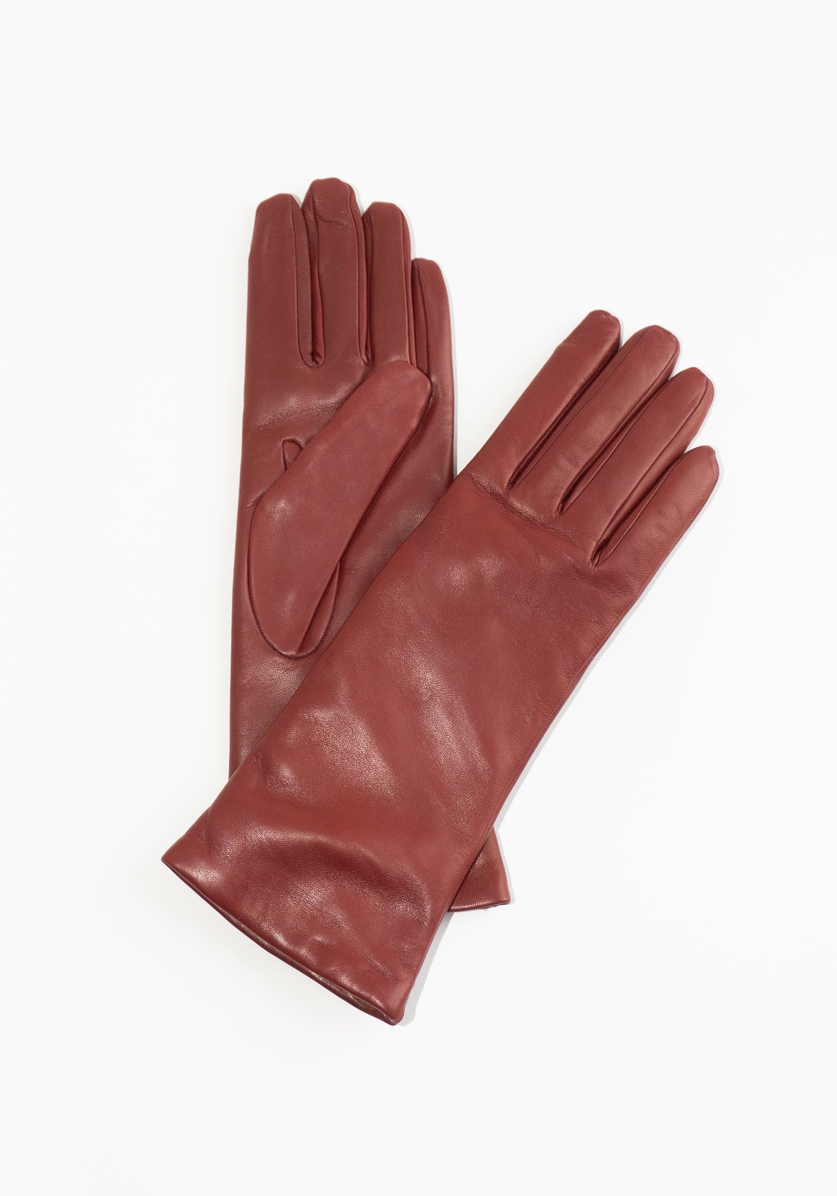 Clyde Leather Gloves in Crimson