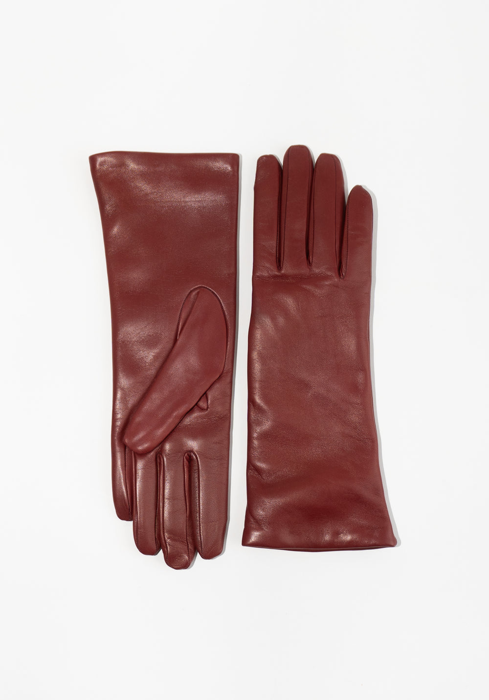 Clyde Leather Gloves in Crimson