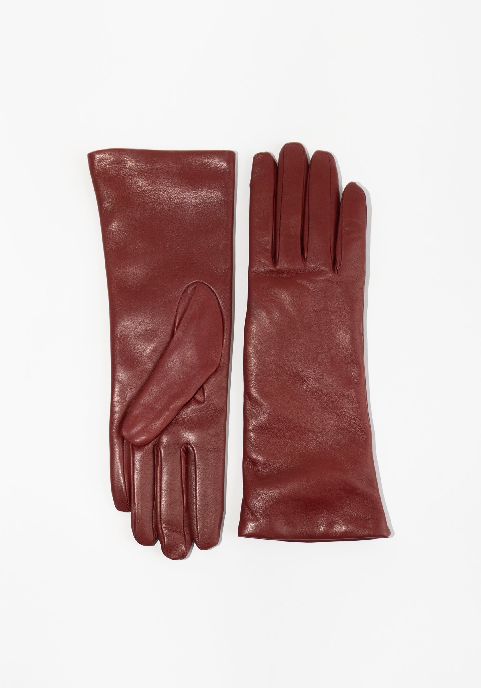 Clyde Leather Gloves in Crimson