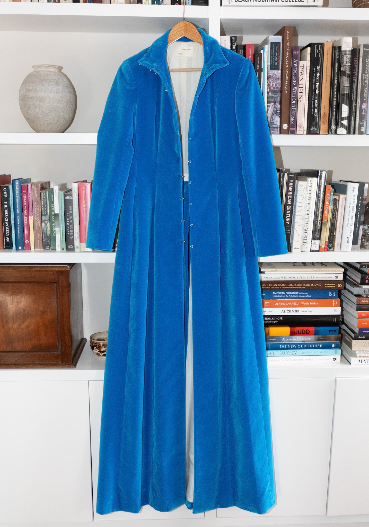 Colleen Allen Victorian Shaped Coat in Cerulean Blue