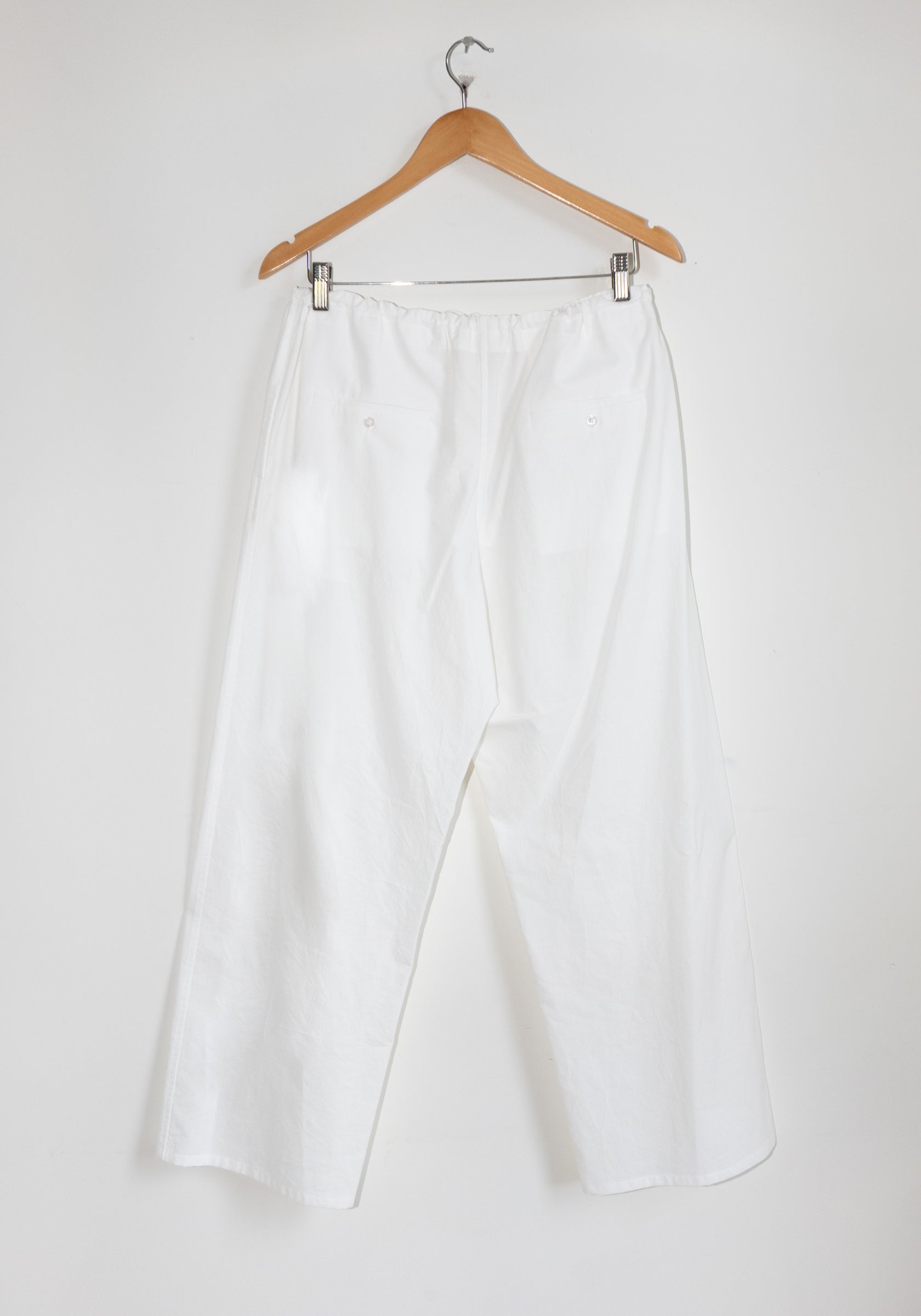 Colleen Allen Cotton Drawstring Pant in Natural White