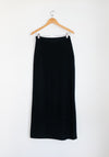Colleen Allen Drawstring Wool Skirt in Black