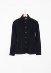 Colleen Allen Shaped Fleece Jacket in Black