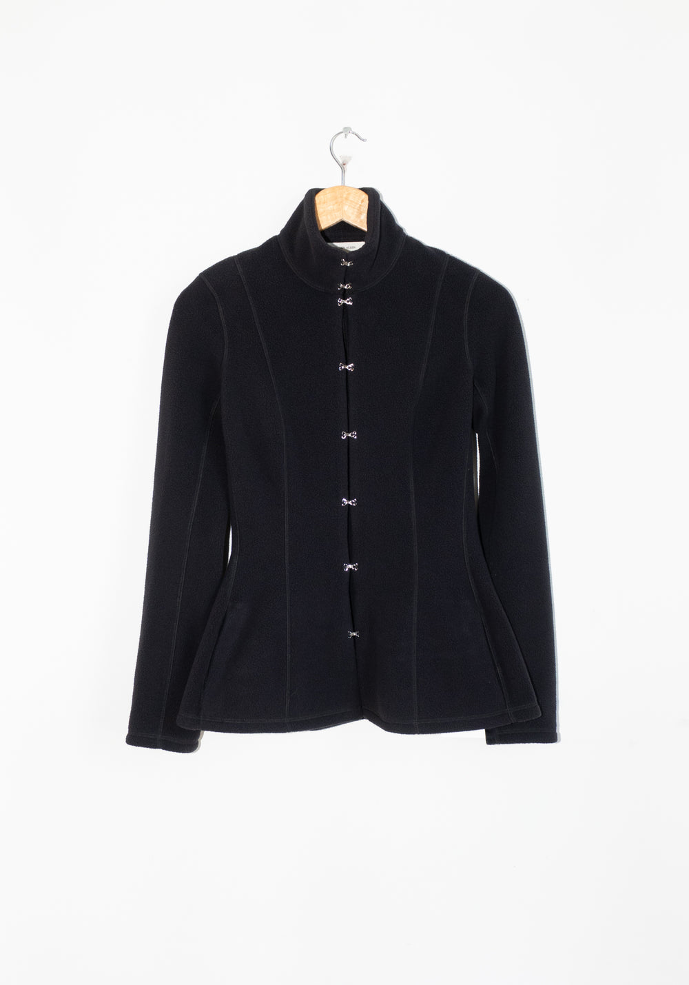Colleen Allen Shaped Fleece Jacket in Black