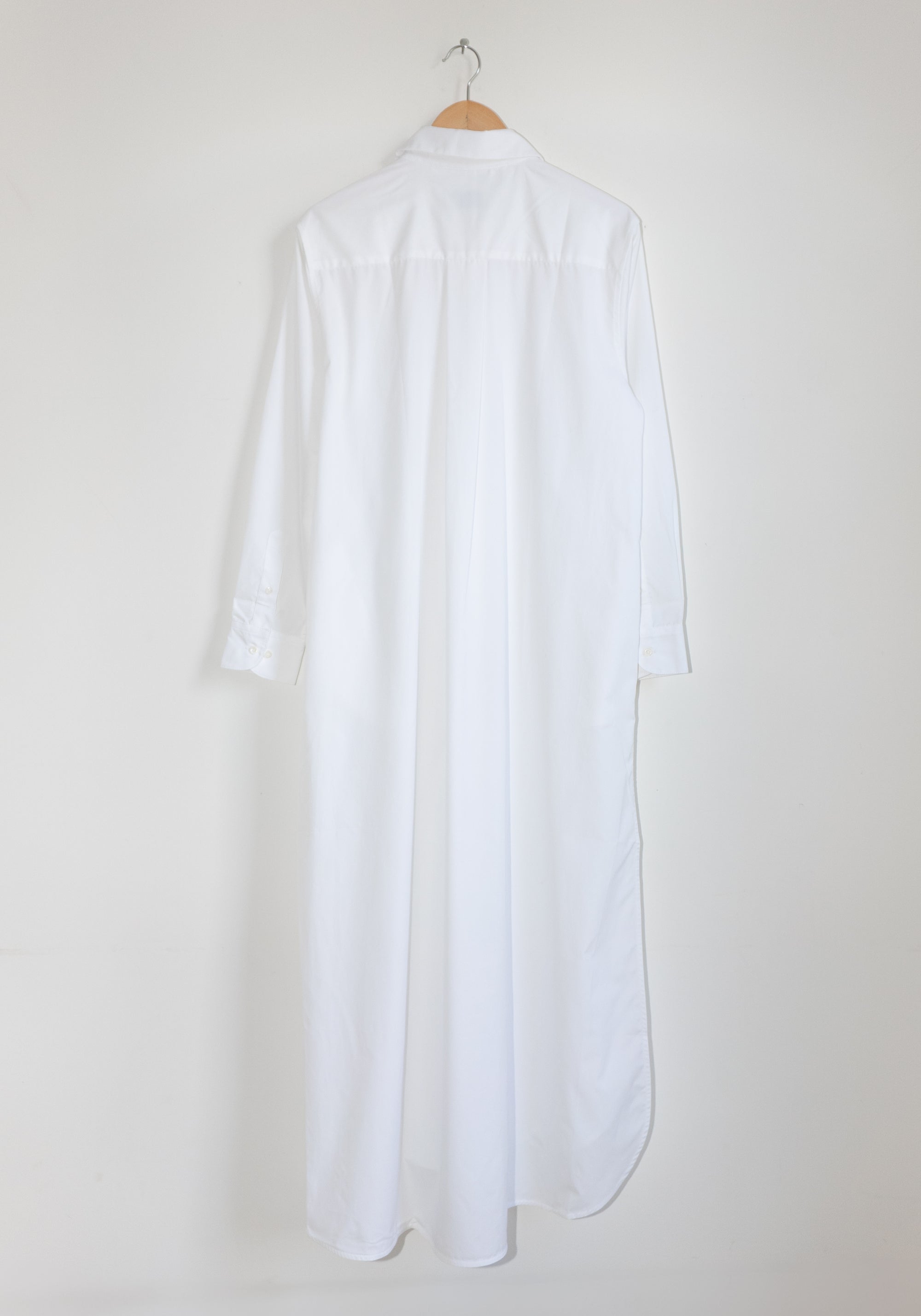 Comme Si Shirt Dress Cotton Poplin in White