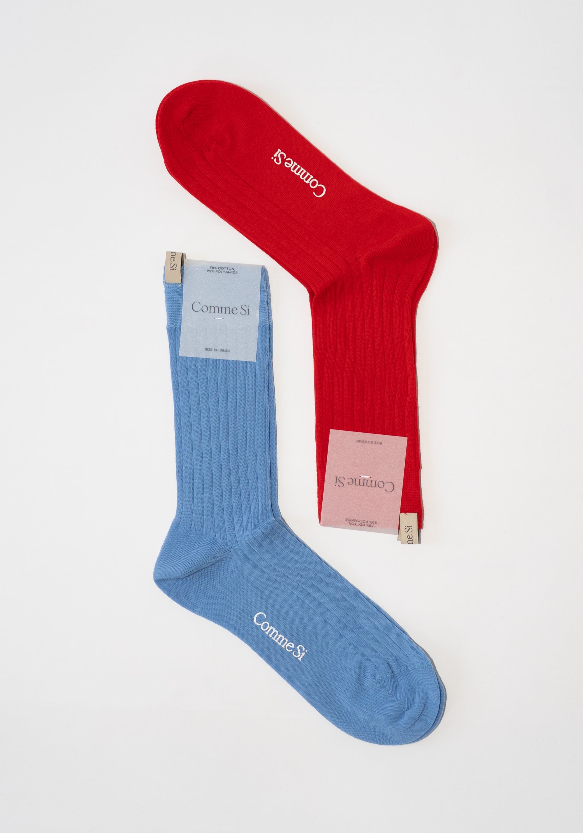 Comme Si Yves Socks in Scarlet