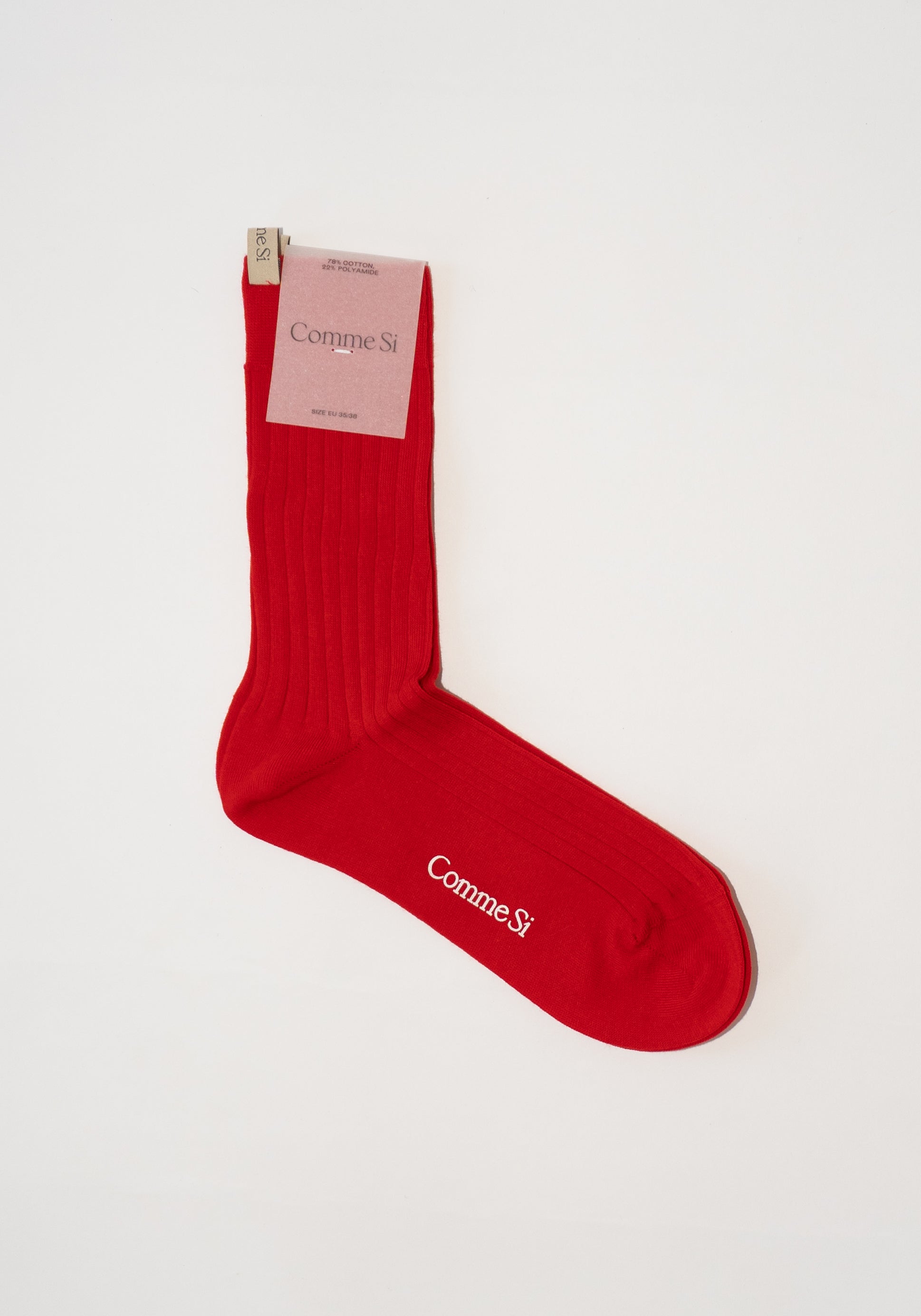 Comme Si Yves Socks in Scarlet