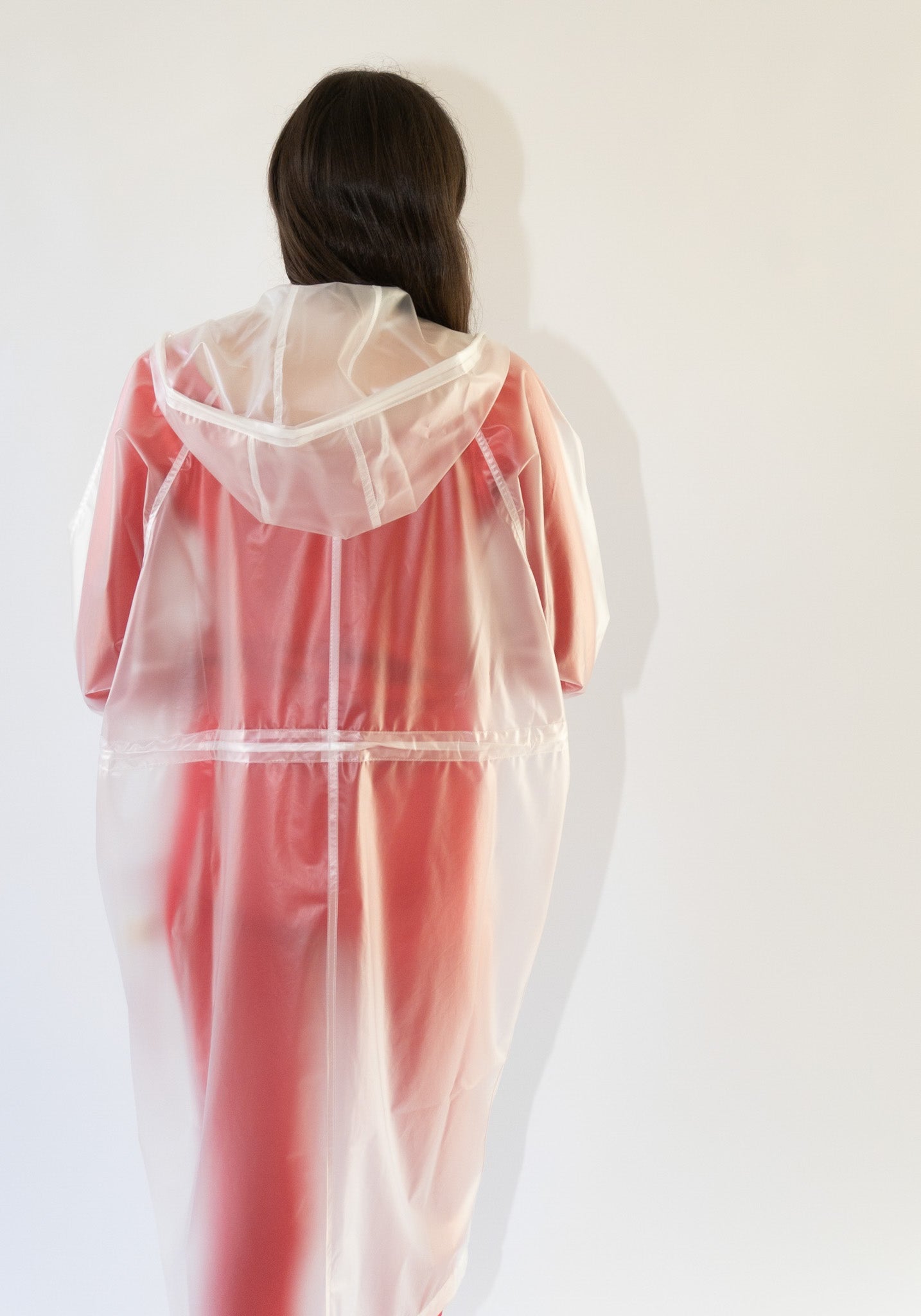 Cordera Hooded Transparent Raincoat in Clear