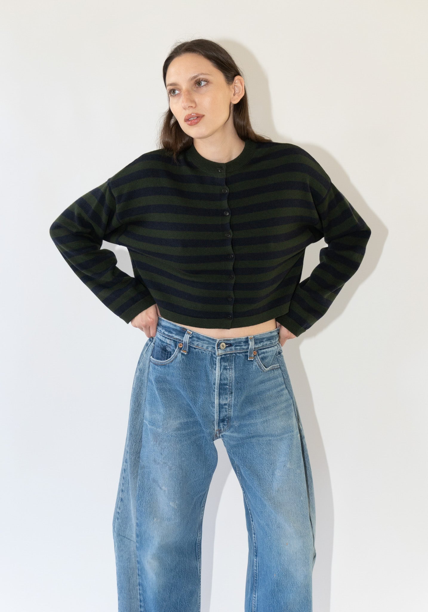 Cordera Merino Wool Striped Cardigan