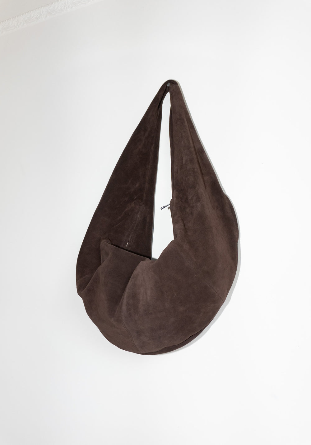 Suede Crossbody XL Bag in Brown