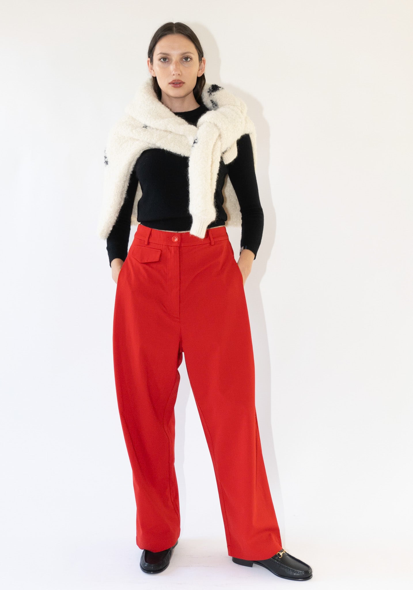 Cordera Tailoring Pocket Pants in Red