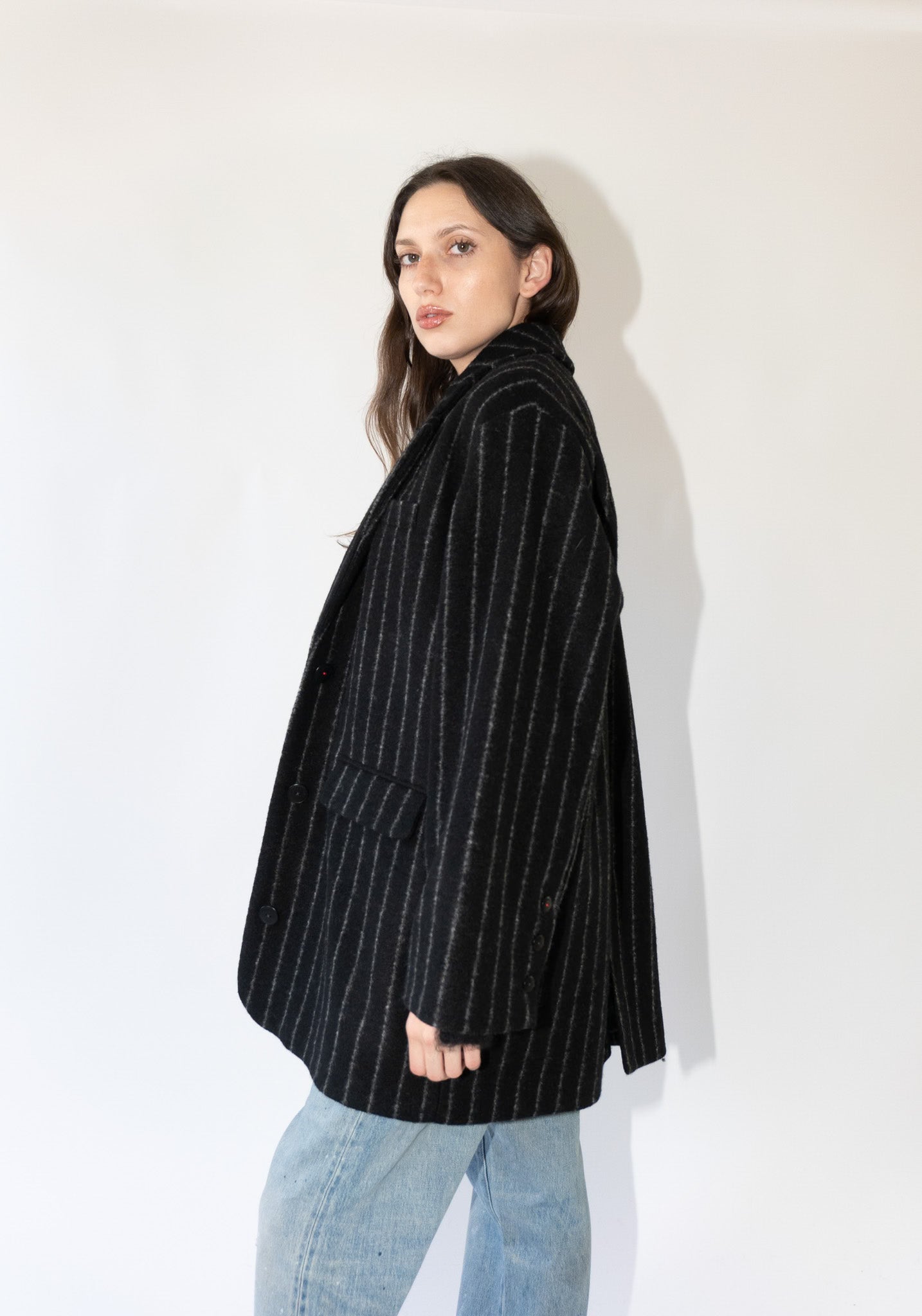 Cordera Virgin Wool Striped Jacket in Striped