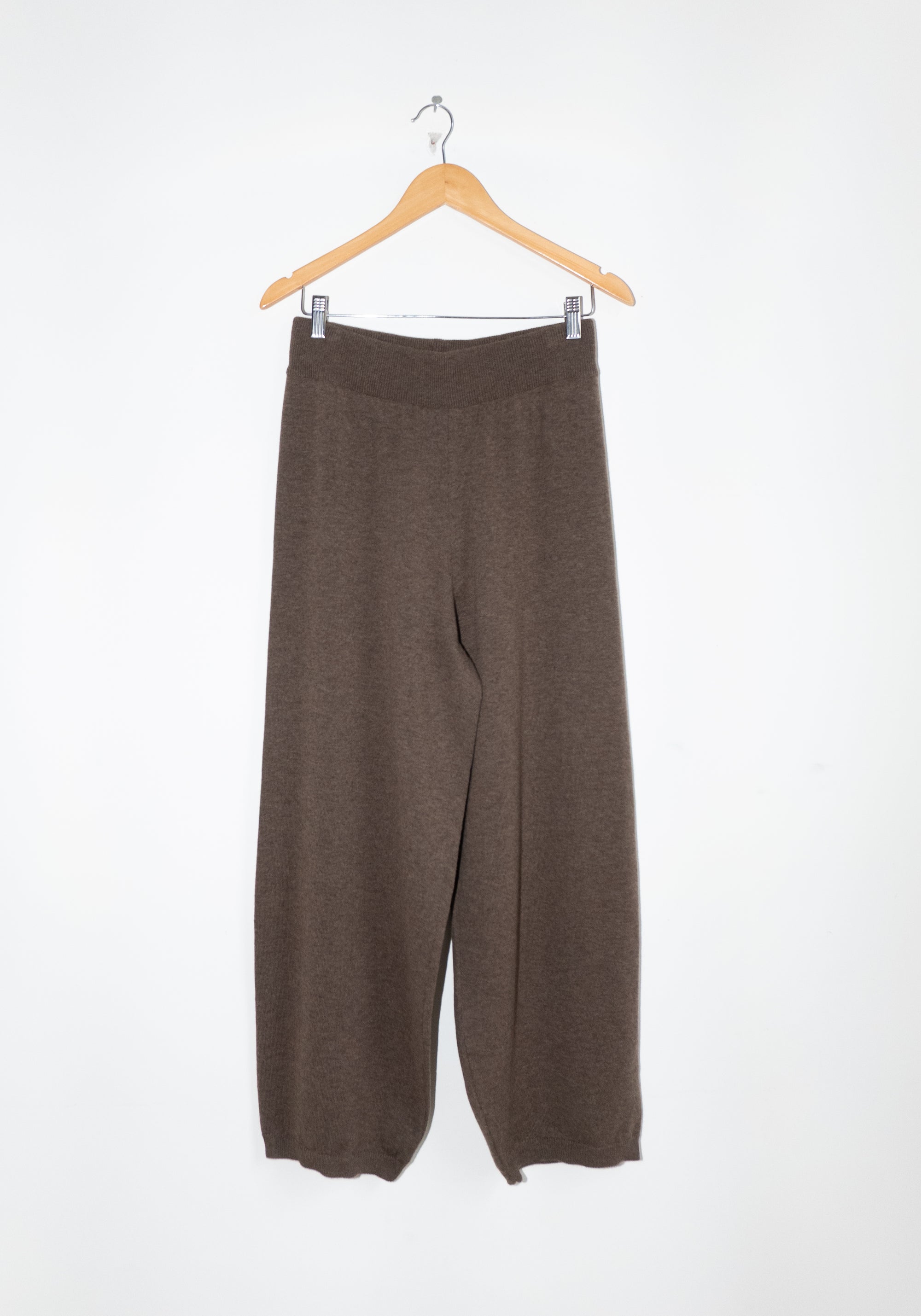 Cordera Merino Wool Curved Pants in Taupe