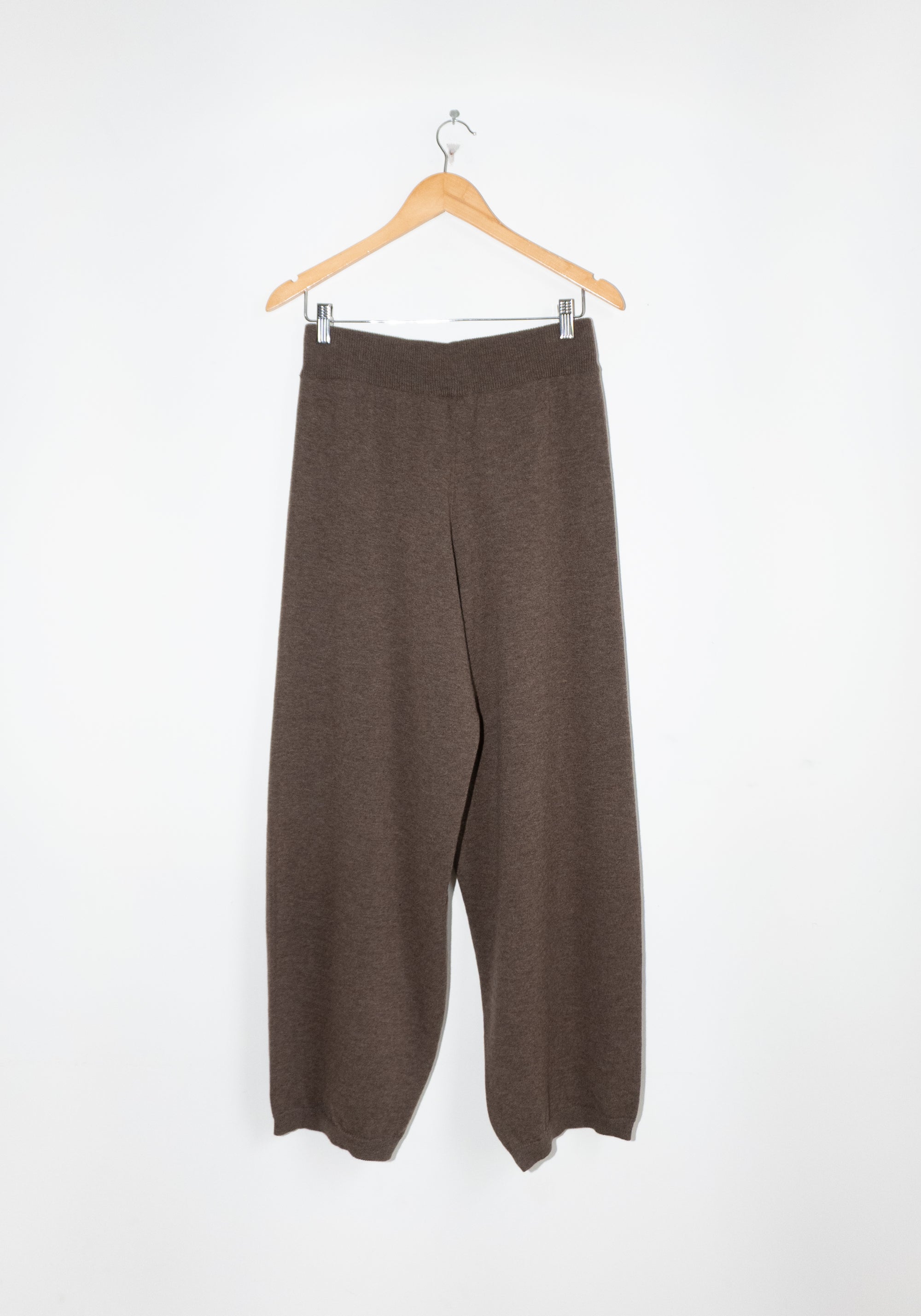 Cordera Merino Wool Curved Pants in Taupe
