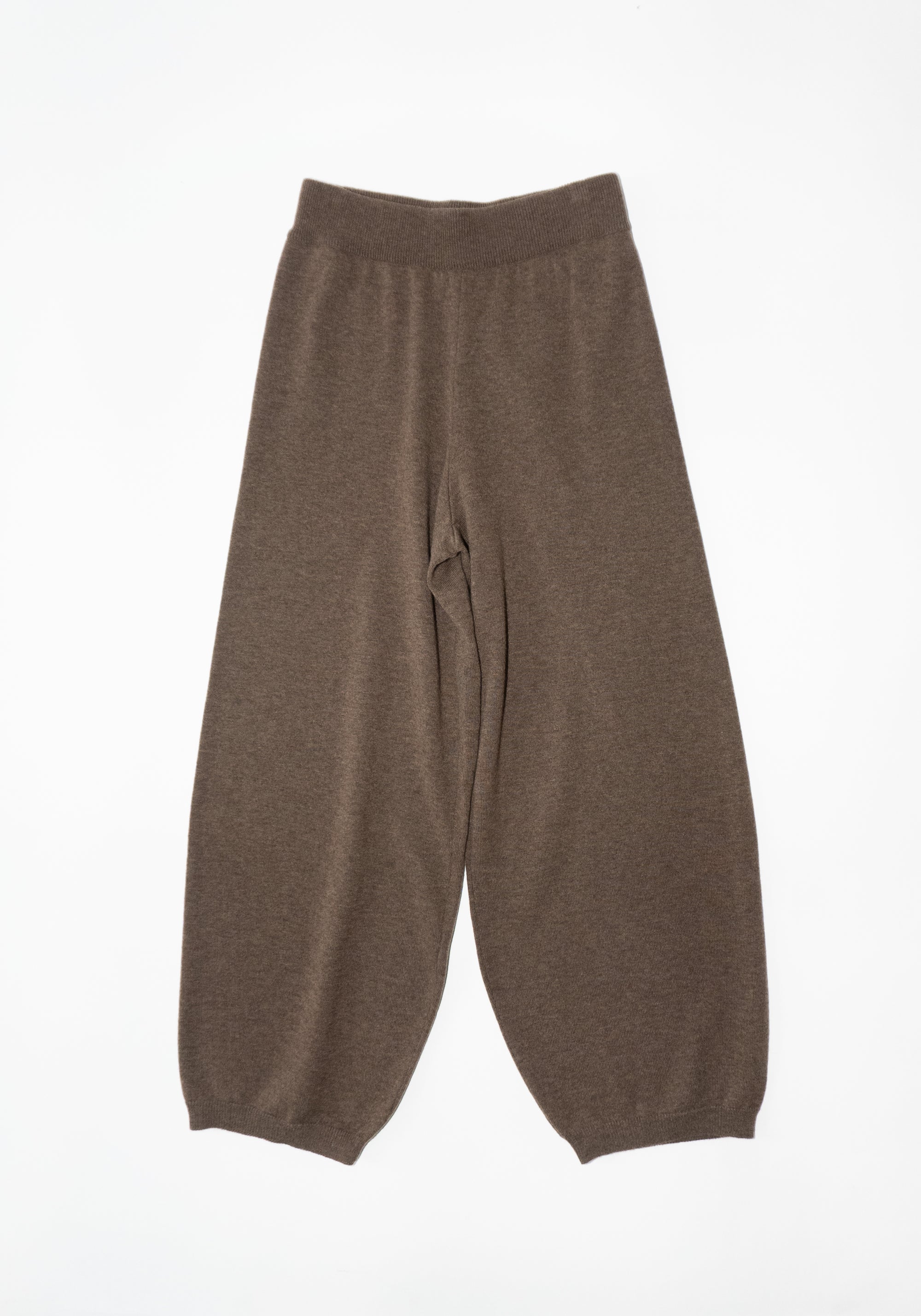 Cordera Merino Wool Curved Pants in Taupe