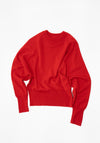 Cordera Merino Wool Pullover Sweater in Red