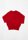 Merino Wool Pullover Sweater in Red
