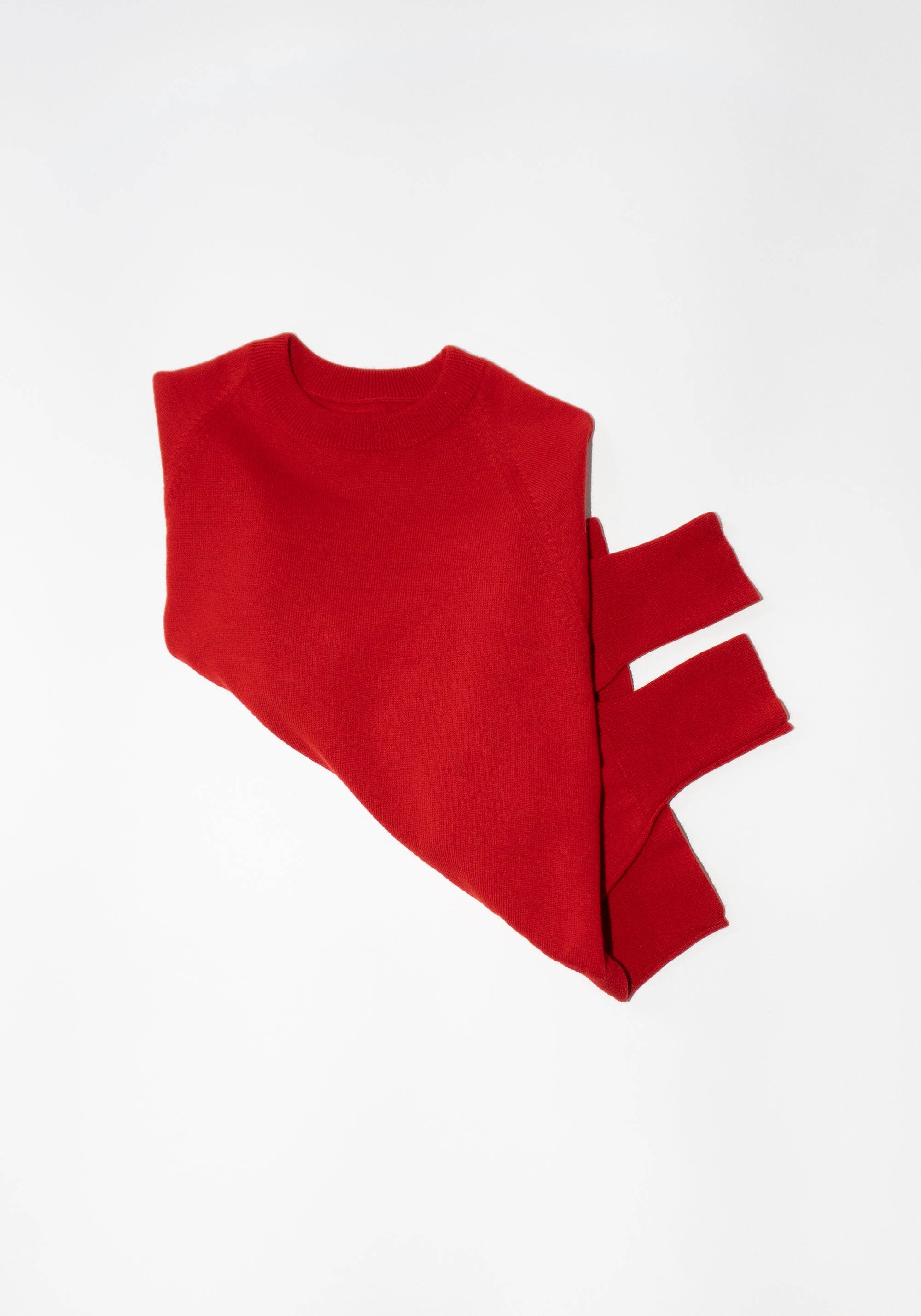 Cordera Merino Wool Pullover Sweater in Red