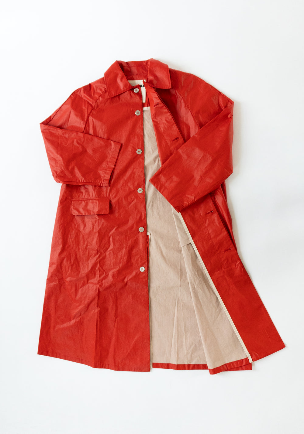 Cordera Trench Coat in Red