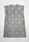 Cristaseya Oversized Caftan in Grey Green Polka Dots