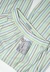Cristaseya Oversized Pajama Pants in Striped Pastel Green